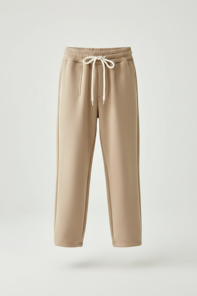 Pantalon Chinois Beige Polaire Ample Confortable Enfant - Molleton - vue 3