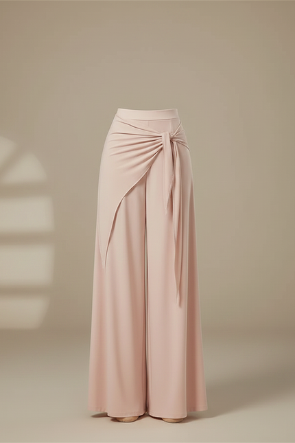 Pantalon Chinois Rose Fluide Ample Élégant Femme - Viscose - vue 3