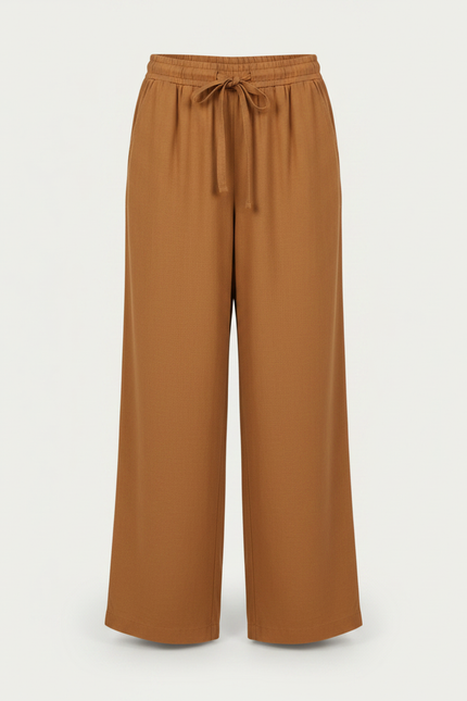 Pantalon Chinois Marron Ample Coton Enfant Décontracté - vue 3