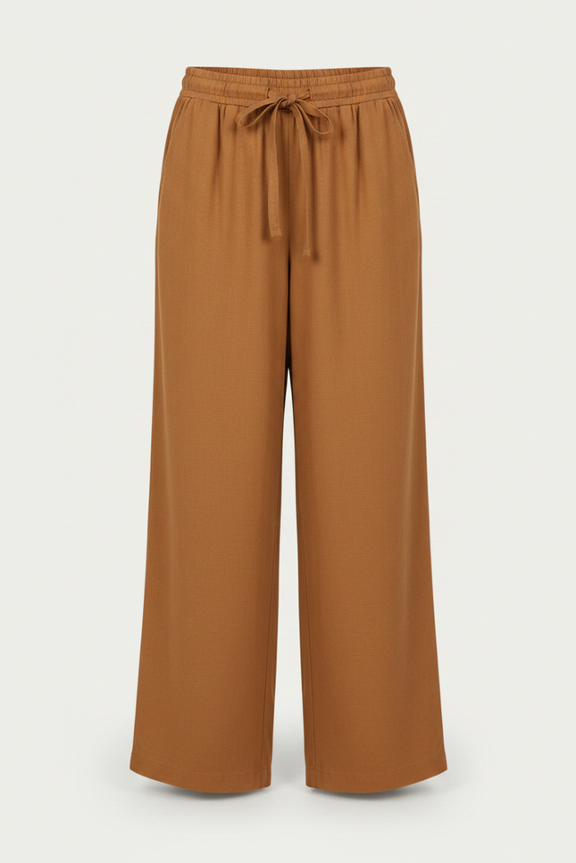 Pantalon Chinois Marron Ample Coton Enfant Décontracté - vue 3