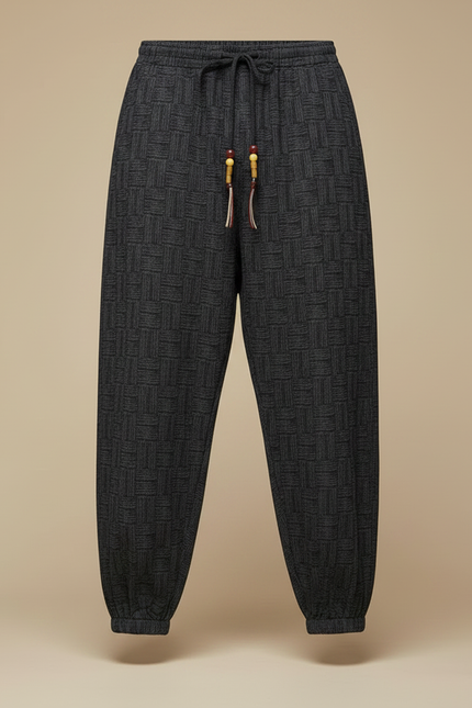Pantalon Motif Chinois - Gris Tweed - vue 3