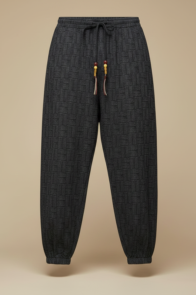 Pantalon Motif Chinois - Gris Tweed - vue 3