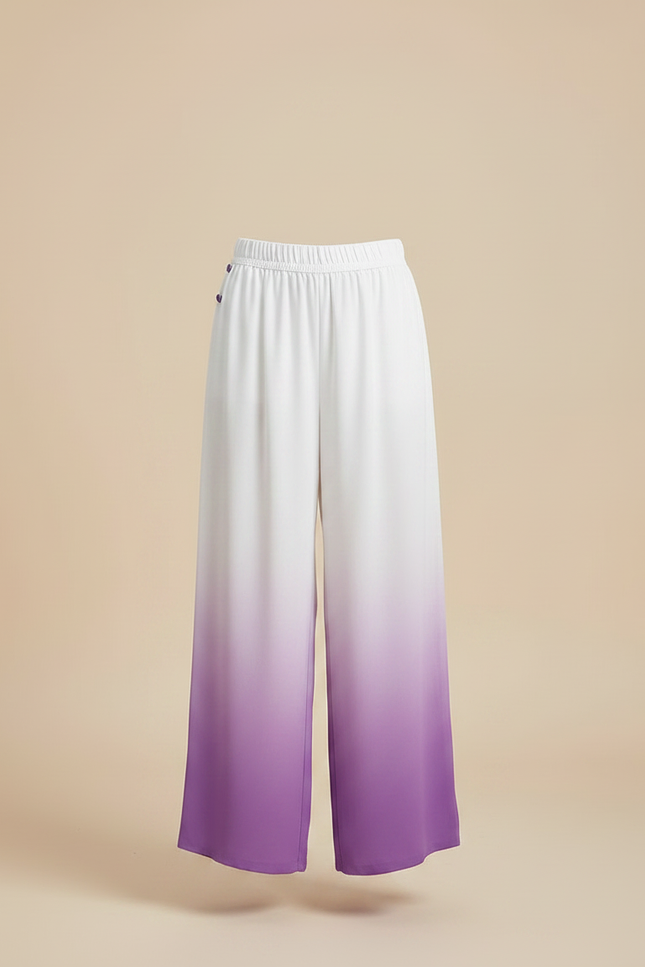 Pantalon Chinois Dégradé Ample Fluide Enfant Violet - Viscose - vue 3