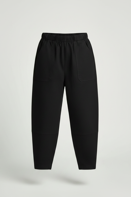 Pantalon Chinois Noir Ample Coton Enfant Confortable - vue 3