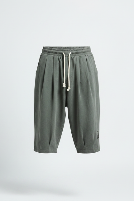 Pantalon Chinois Vert Armée Coton Ample Décontracté Homme - Kaki Molleton - vue 3