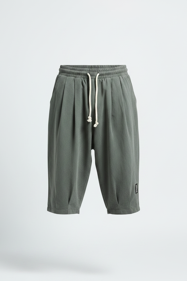 Pantalon Chinois Vert Armée Coton Ample Décontracté Homme - Kaki Molleton - vue 3