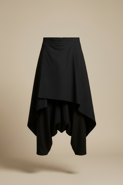 Pantalon Chinois Noir Ample Harem Asymétrique Homme - Polyester - vue 3