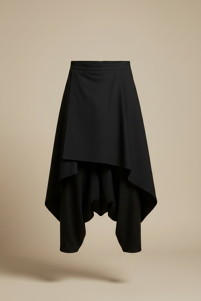 Pantalon Chinois Noir Ample Harem Asymétrique Homme - Polyester - vue 3