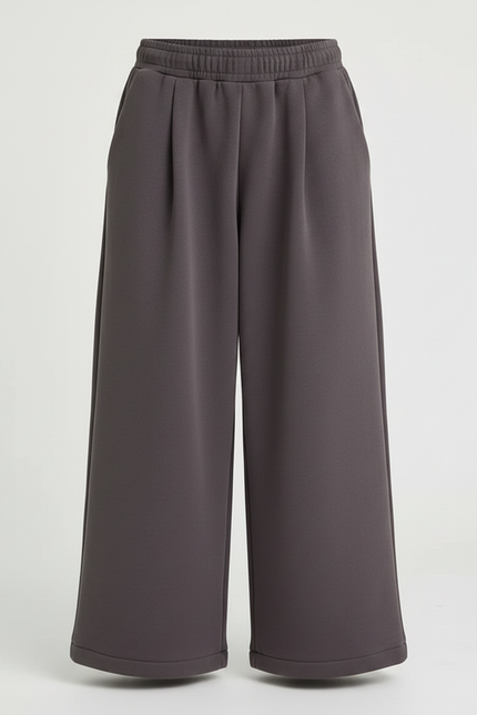 Pantalon Chinois Gris Ample Molletonné Enfant Décontracté - vue 3