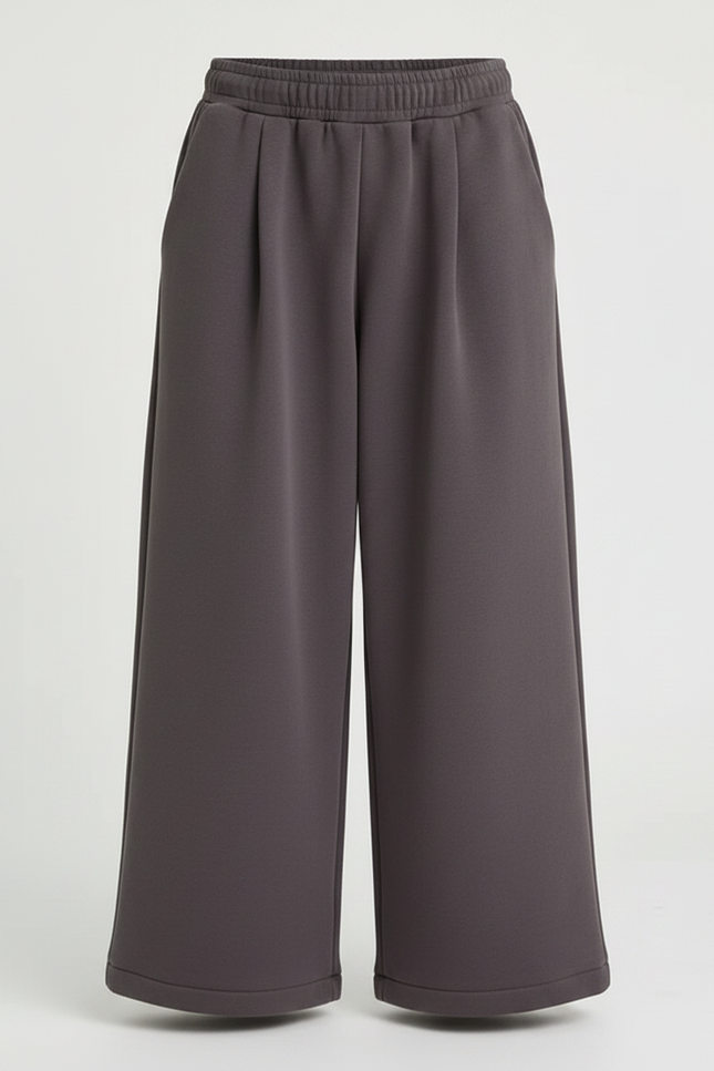 Pantalon Chinois Gris Ample Molletonné Enfant Décontracté - vue 3