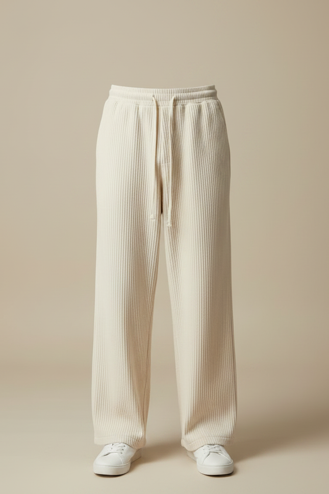 Pantalon Chinois Homme Beige Large - Cordé - vue 3
