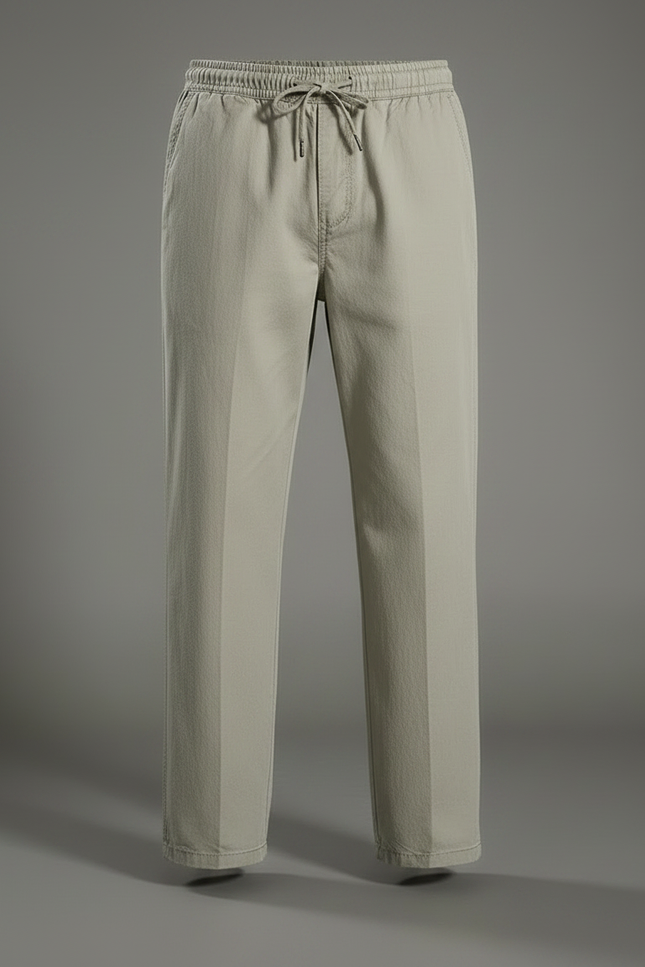 Pantalon Chinois Kaki Ample Coton Décontracté Homme - vue 3