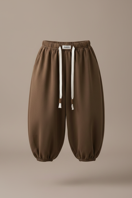 Pantalon Chinois Marron Ample Sport Décontracté Enfant - Molleton - vue 3