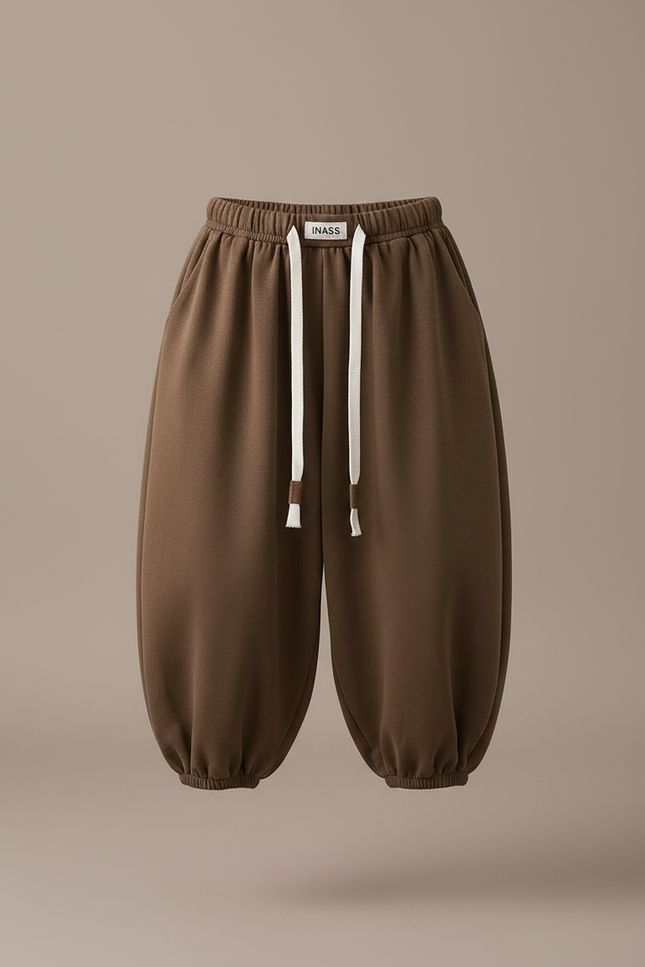 Pantalon Chinois Marron Ample Sport Décontracté Enfant - Molleton - vue 3