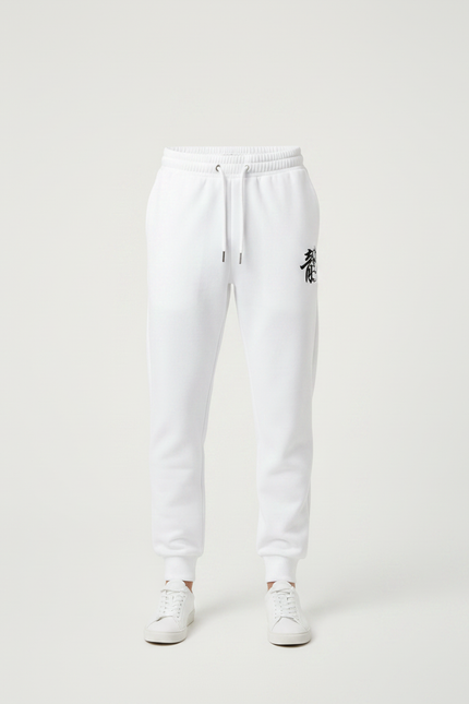 Pantalon Chinois Blanc Jogging Dragon Coton Homme - Molleton - vue 3