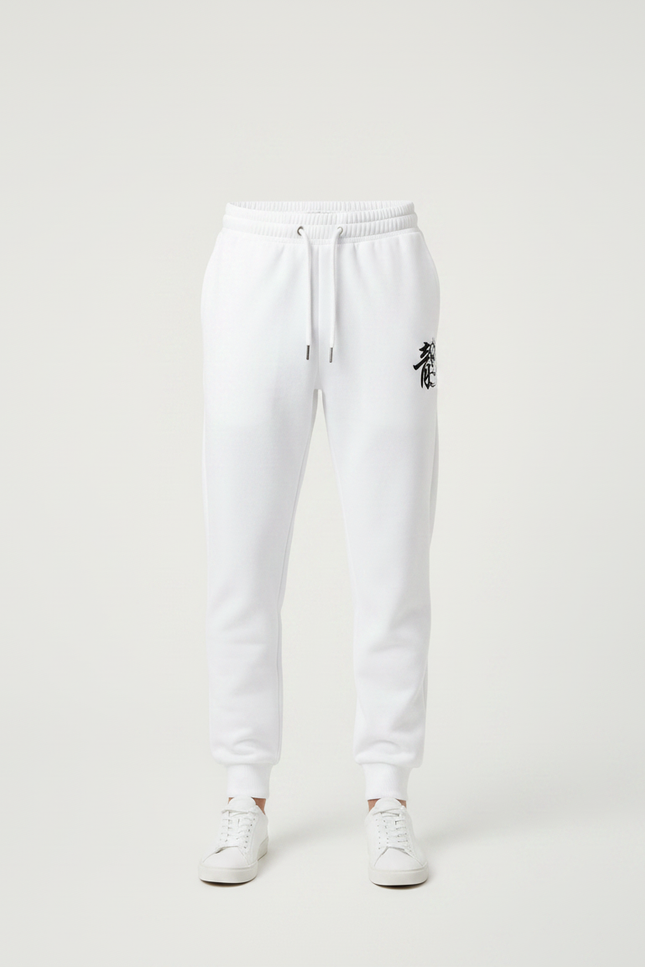 Pantalon Chinois Blanc Jogging Dragon Coton Homme - Molleton - vue 3