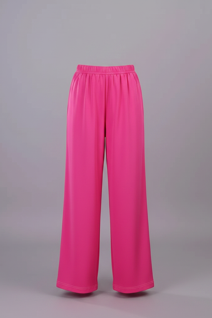 Pantalon Chinois Rose Ample Fluide Décontracté Enfant - Viscose - vue 3