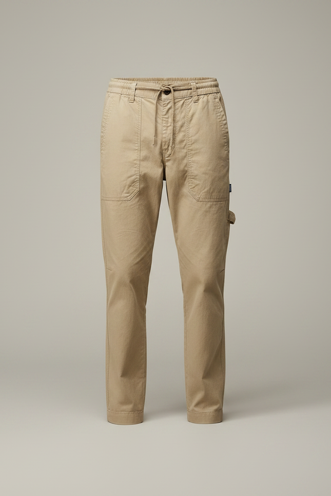 Pantalon Chinois Beige Cargo Coton Décontracté Homme - vue 3