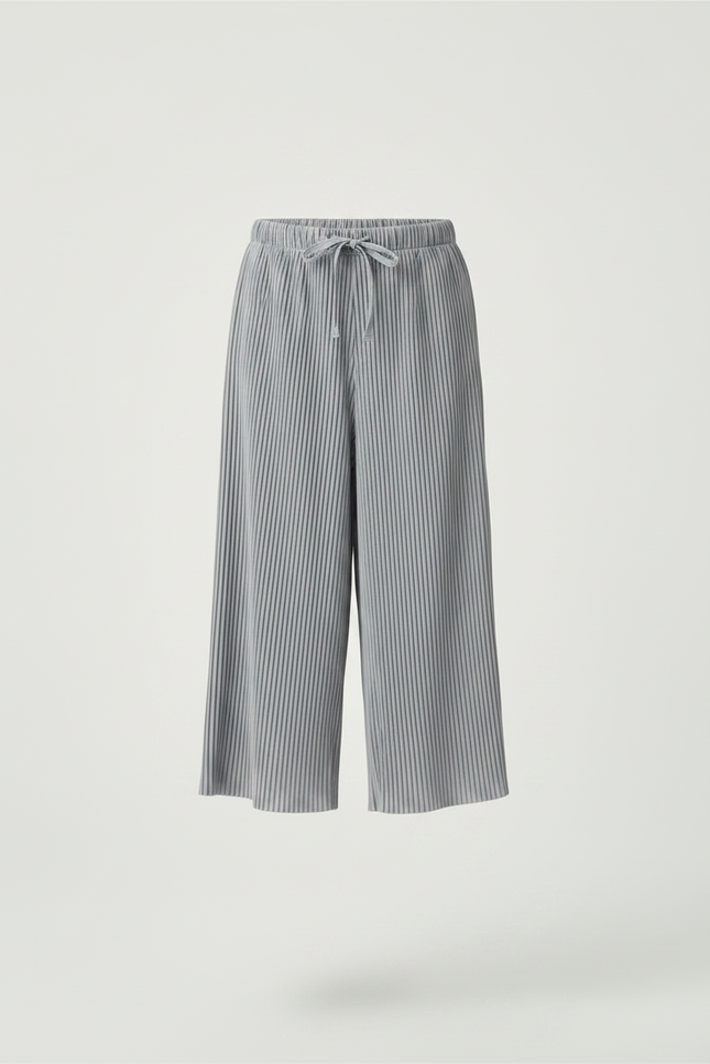 Pantalon Chinois Gris Plissé Ample Décontracté Enfant - Polyester - vue 3