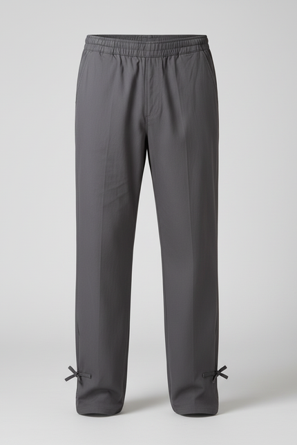 Pantalon Chinois Gris Coton Ample Unisexe Sport - vue 3