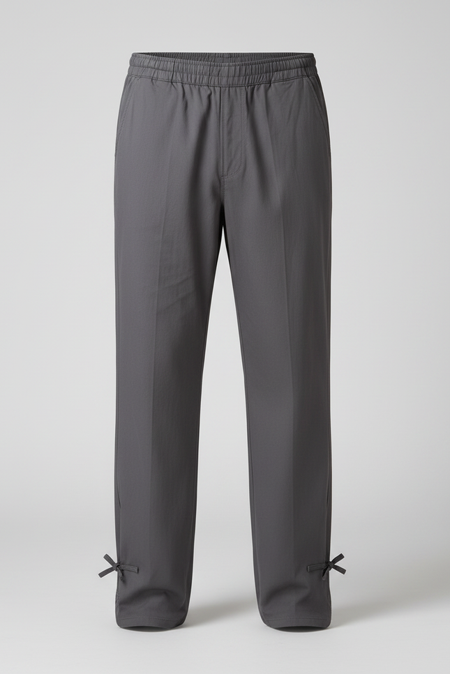 Pantalon Chinois Gris Coton Ample Unisexe Sport - vue 3
