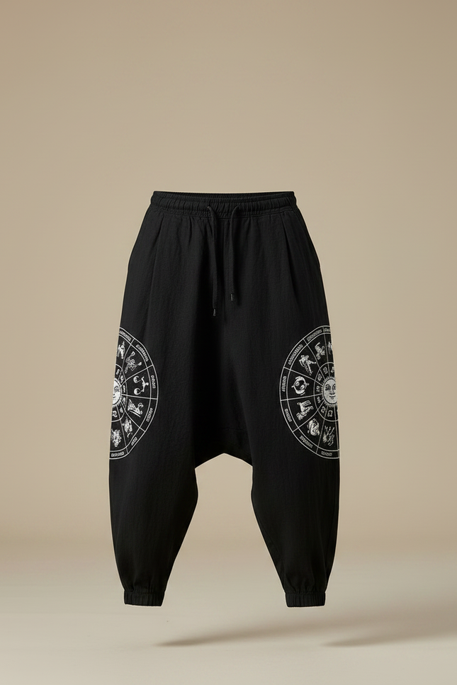 Pantalon Chinois Noir Ample Coton Constellation Homme - vue 3