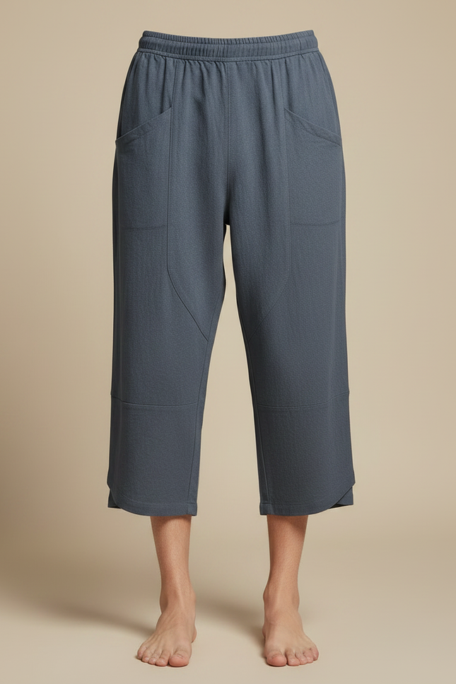 Pantalon Chinois Gris Décontracté Ample Homme - Coton - vue 3