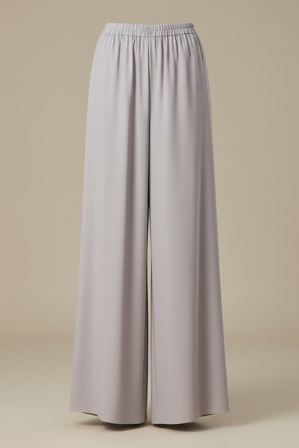 Pantalon Chinois Jupe Superposée Fluide Ample Imprimé - Violet Viscose - vue 3