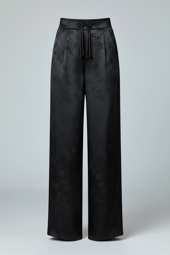 Veste Et Pantalon Chinois - Noir Satin - vue 3