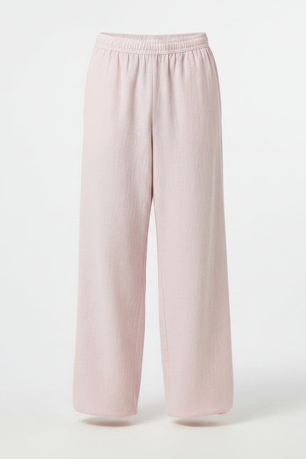 Pantalon Chinois Rose Ample Coton Décontracté Unisexe - Molleton - vue 3