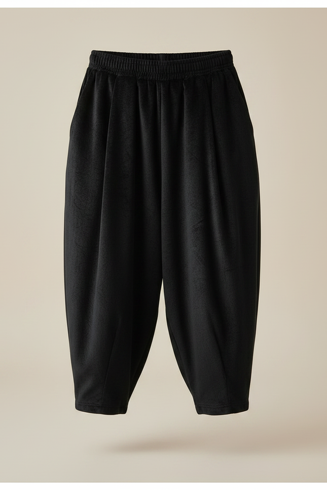 Pantalon Chinois Noir Ample Velours Enfant Confortable - vue 3