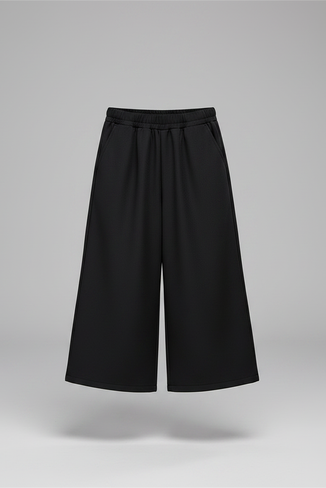 Pantalon Chinois Noir Ample Épais Enfant - Molleton - vue 3