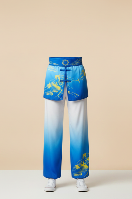 Pantalon Chinois Bleu Dégradé Muraille Décontracté Homme - Polyester - vue 3