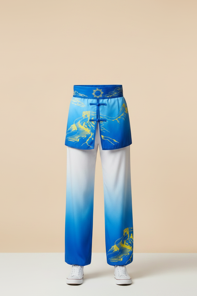 Pantalon Chinois Bleu Dégradé Muraille Décontracté Homme - Polyester - vue 3