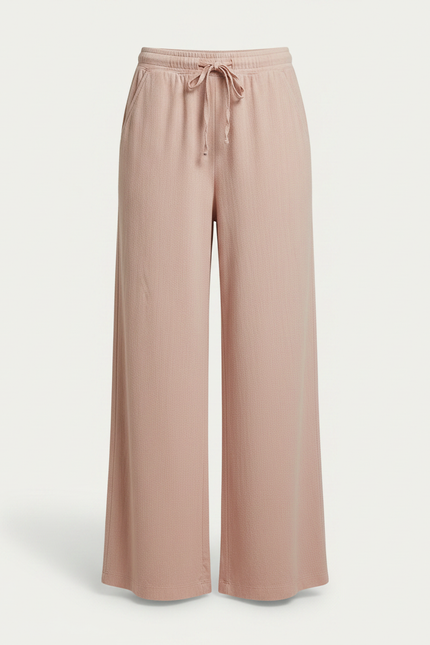 Pantalon Chinois Rose Ample Lin Coton Fluide - vue 3