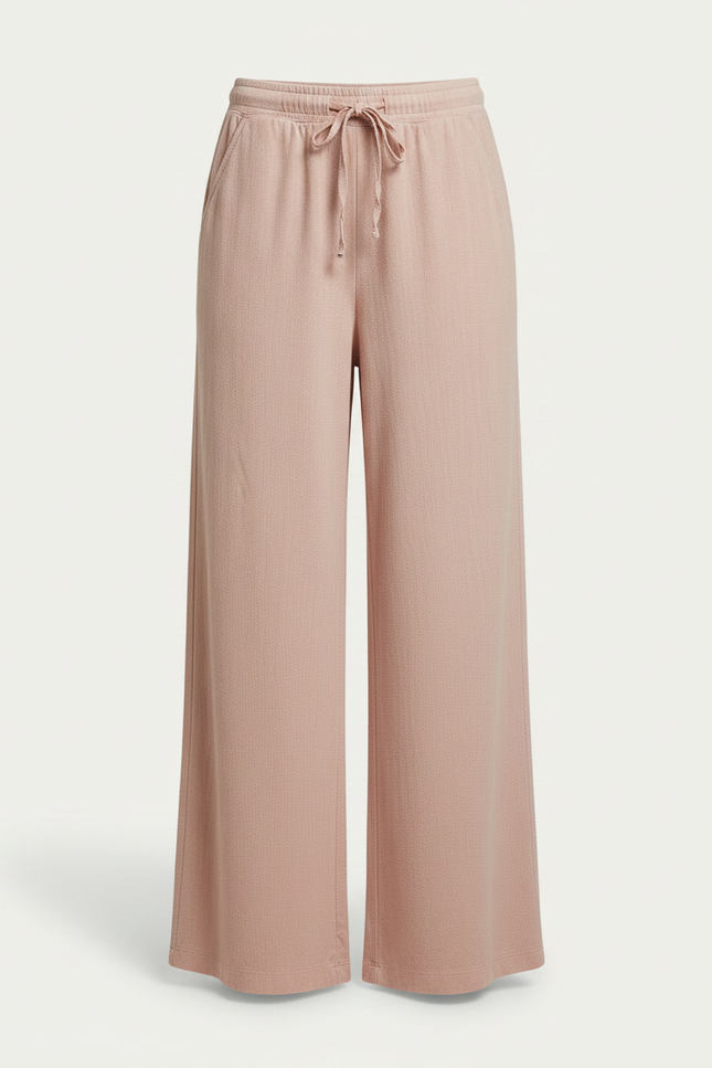 Pantalon Chinois Rose Ample Lin Coton Fluide - vue 3
