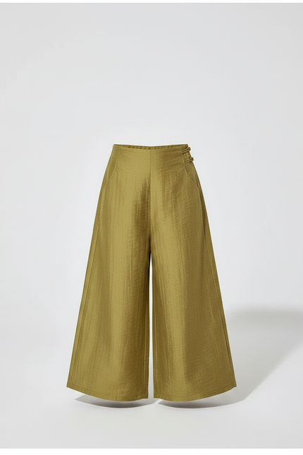 Pantalon Chinois Kaki Ample Texturé Décontracté Enfant - Polyester - vue 3