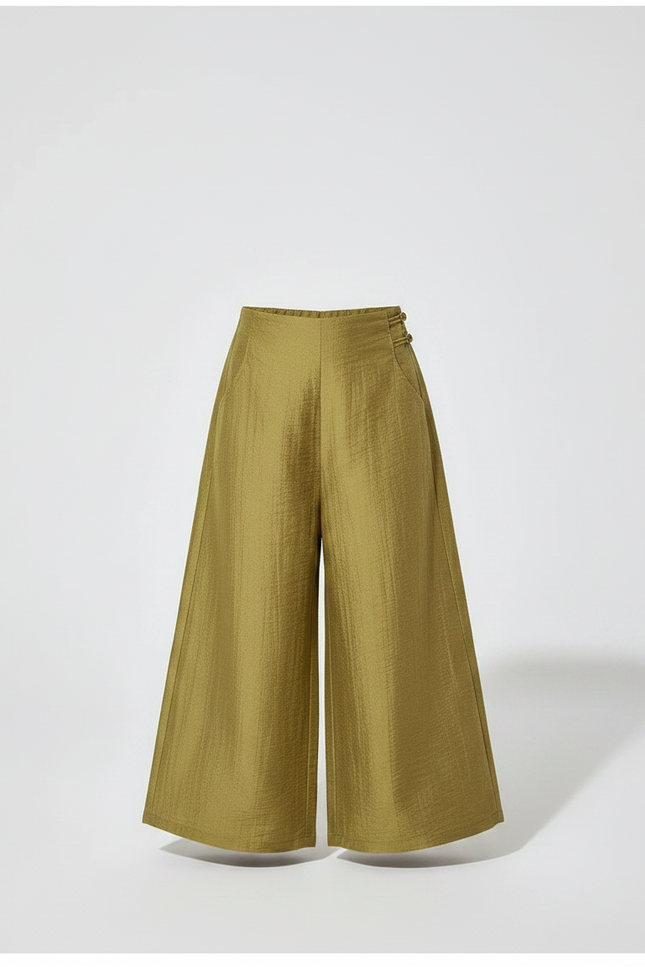 Pantalon Chinois Kaki Ample Texturé Décontracté Enfant - Polyester - vue 3