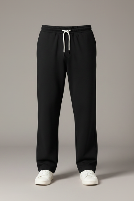 Pantalon Chinois Homme Noir Droit - Molleton - vue 3