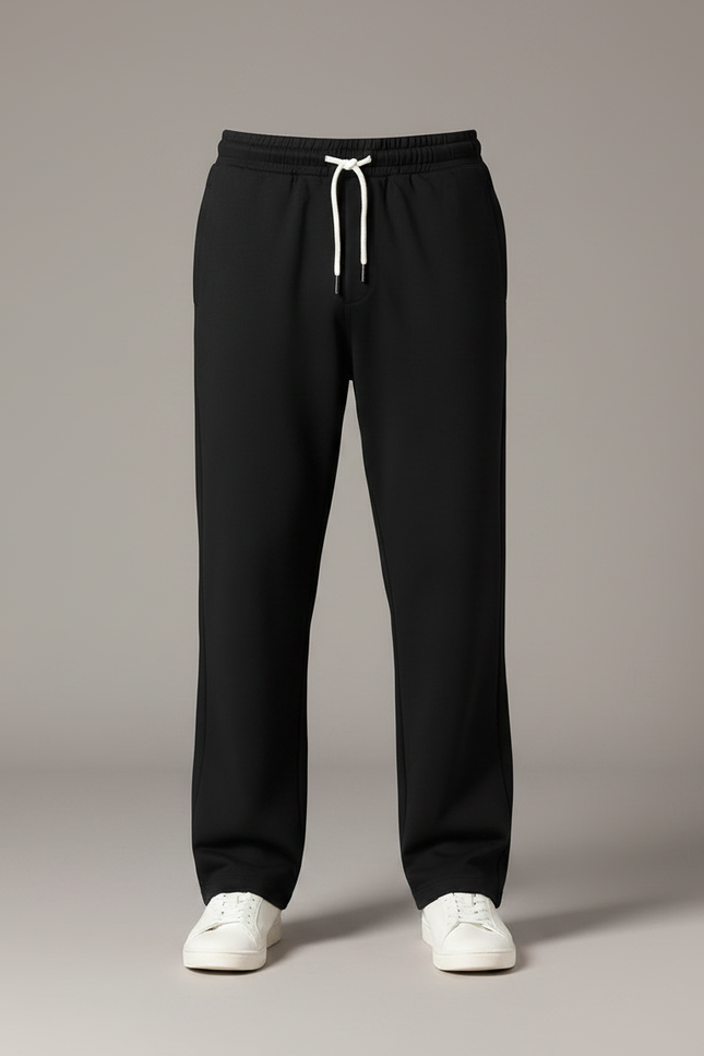 Pantalon Chinois Homme Noir Droit - Molleton - vue 3