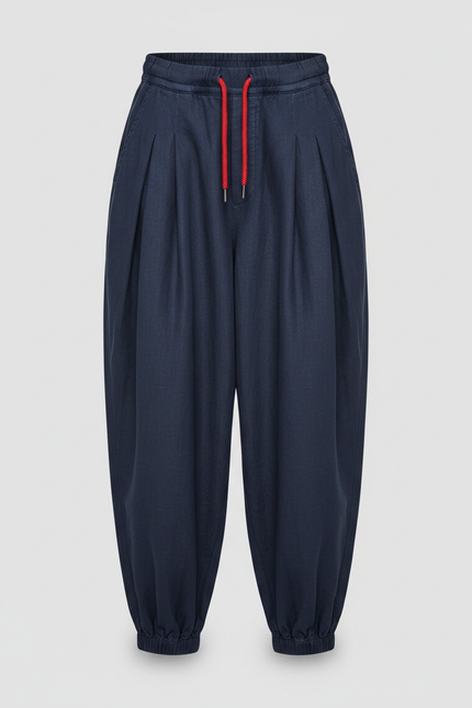 Pantalon Chinois Traditionnel - Marine Lin - vue 3