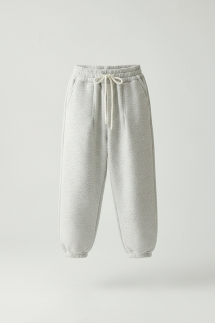 Pantalon Chinois Gris Clair Ample Décontracté Enfant - Molleton - vue 3