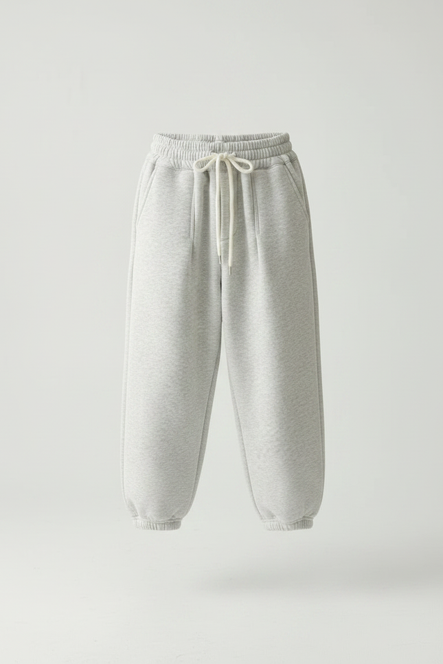 Pantalon Chinois Gris Clair Ample Décontracté Enfant - Molleton - vue 3