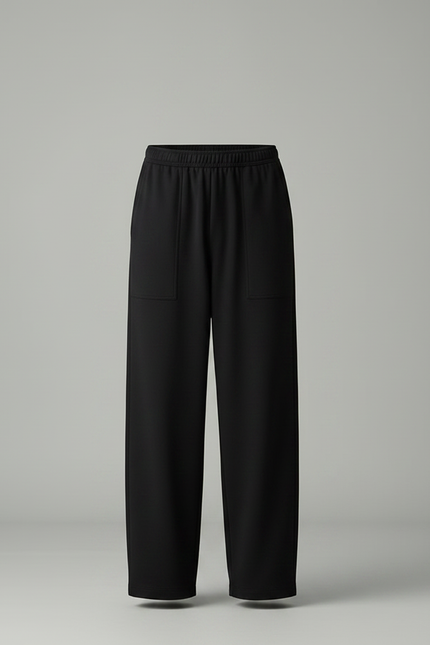 Pantalon Chinois Homme Noir Large - Molleton - vue 3
