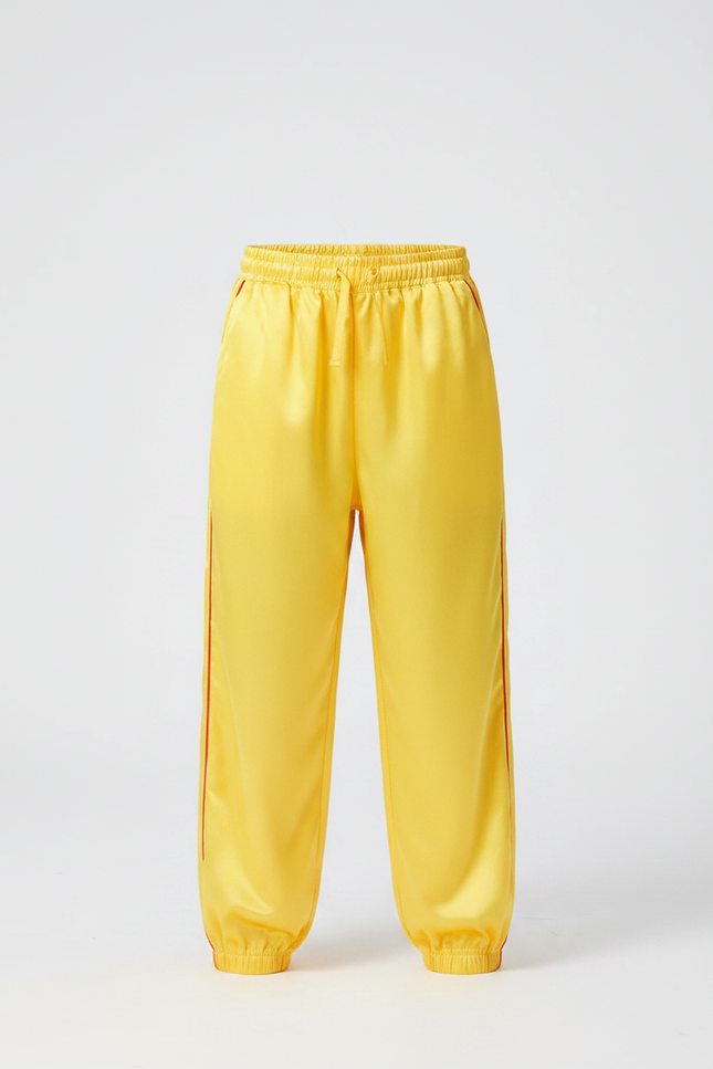Pantalon Chinois Jaune Satiné Fluide Enfant - vue 3