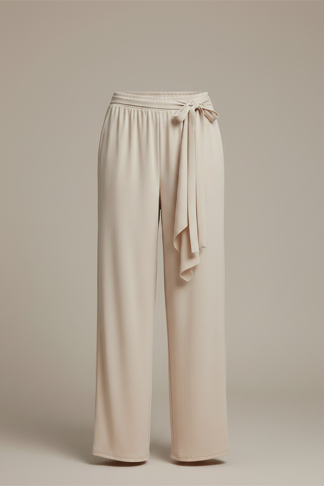 Pantalon Chinois Beige Fluide Ample Moderne Danse - Viscose - vue 3