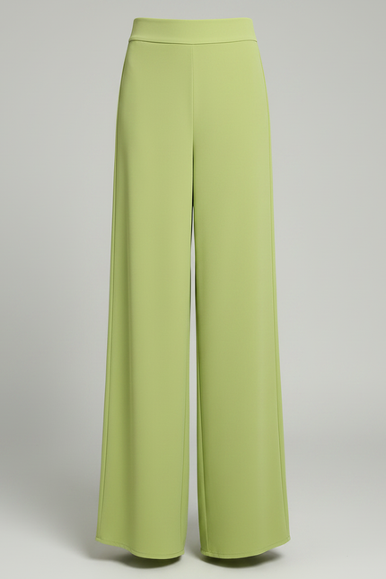 Pantalon Chinois Fluide Ample Vert Asymétrique Femme - Polyester - vue 3