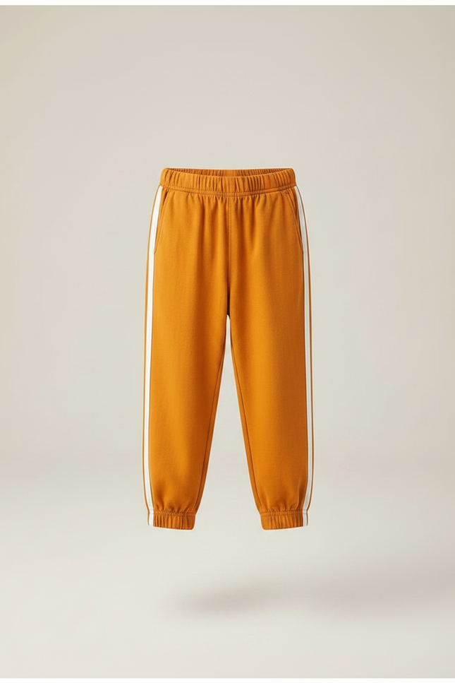 Pantalon Chinois Orange Ample Rayé Garçon Décontracté - Molleton - vue 3