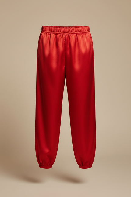 Pantalon Chinois Rouge Satiné Ample Bouffant Enfant - vue 3