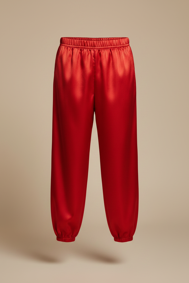 Pantalon Chinois Rouge Satiné Ample Bouffant Enfant - vue 3
